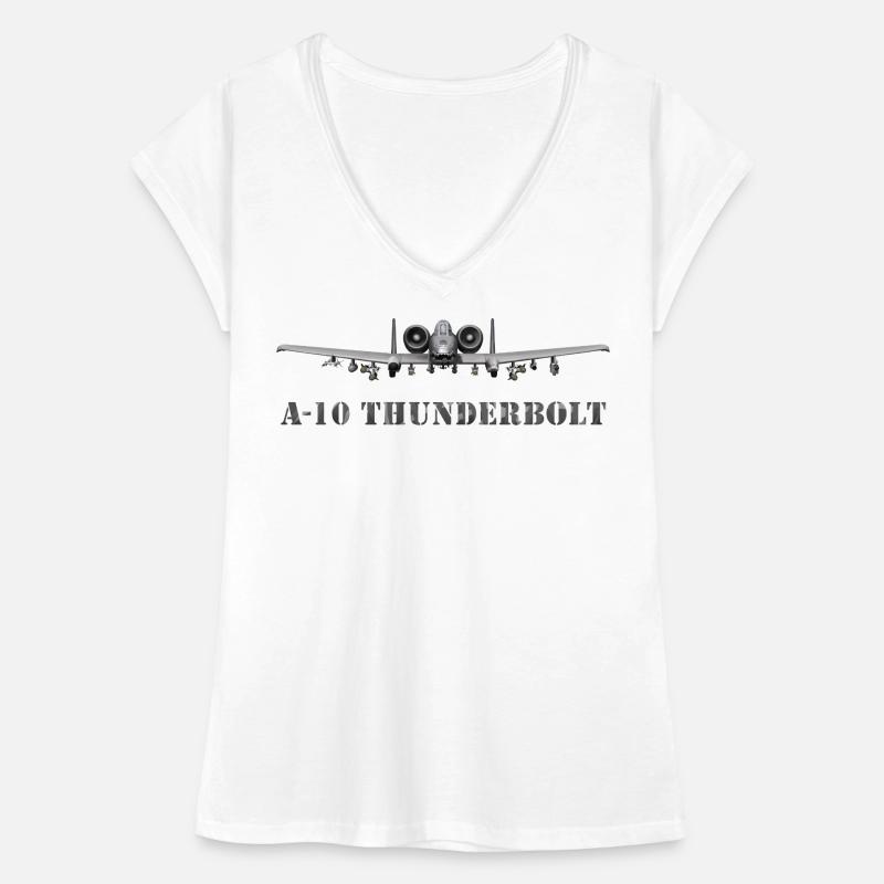 Conception de l’avion de chasse A-10 Thunderbolt T-shirt vintage Femme