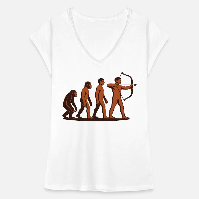 Evolution Bogenschießen Bogen Ziel Bogenschütze Frauen Vintage T-Shirt