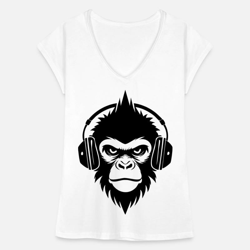 Classic Monkey Head Punk Studio Mix Shirt Women's Vintage T-Shirt