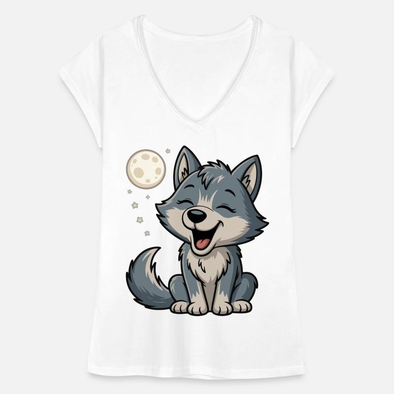Moonlight Wolf Cuddle Women's Vintage T-Shirt