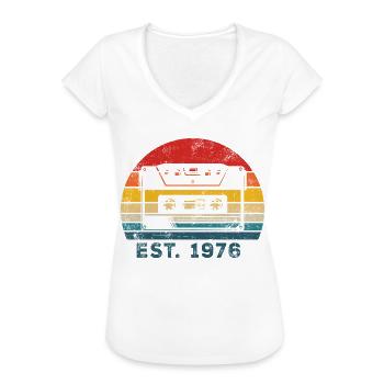 1976 50. Geburtstag - Frauen Vintage T-Shirt - Weiß - Vorne