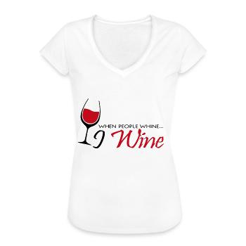 Wine - Women's Vintage T-Shirt - white - Front - Danielle (179cm)