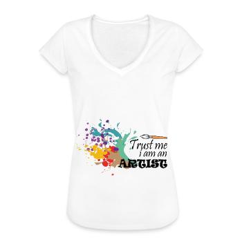Artist - Women's Vintage T-Shirt - white - Front - Danielle (179cm)