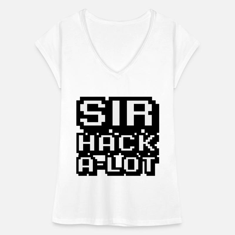 Computer hacken und Pixel-Kunst Sir Hack A Lot Frauen Vintage T-Shirt