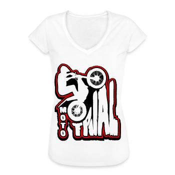 Fahrer von Moto Trial - Frauen Vintage T-Shirt - Weiß - Vorne