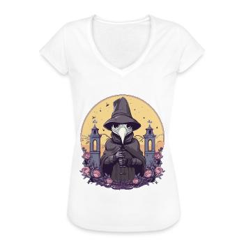 Pastell Goth Niedlicher Gruseliger Pestdoktor - Frauen Vintage T-Shirt - Weiß - Vorne