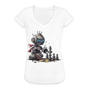 mécanique - T-shirt vintage Femme - blanc - Devant - Danielle (179cm)
