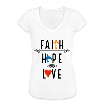 Jésus, Jésus, Jésus chrétien chrétien chrétien chrétien - T-shirt vintage Femme - blanc - Devant - Danielle (179cm)
