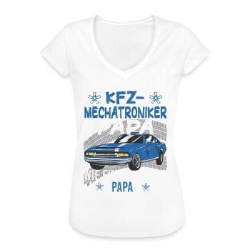 Kfz Mechatroniker Auto Schrauber Papa Vater - Frauen Vintage T-Shirt - Weiß - Vorne