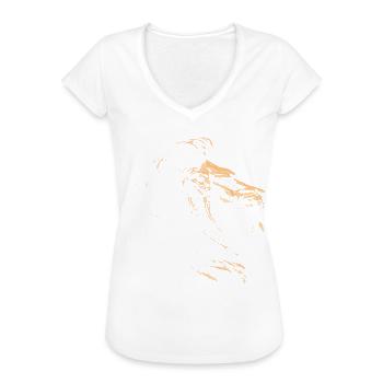 Löwen Statue Löwenkopf - Frauen Vintage T-Shirt - Weiß - Vorne
