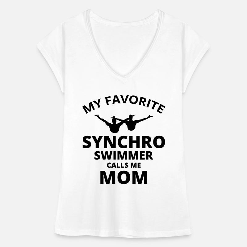 Synchro Schwimmer Synchronschwimmen Mom Frauen Vintage T-Shirt