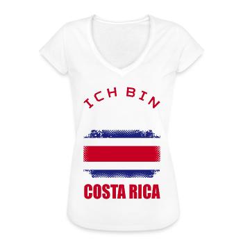 Ich Bin Dann Mal Weg Nach Costa Rica Fahne Urlaub - Frauen Vintage T-Shirt - Weiß - Vorne