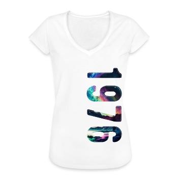 Limited Edition 1976 Juni Geburtstag Nordlichter - Frauen Vintage T-Shirt - Weiß - Vorne