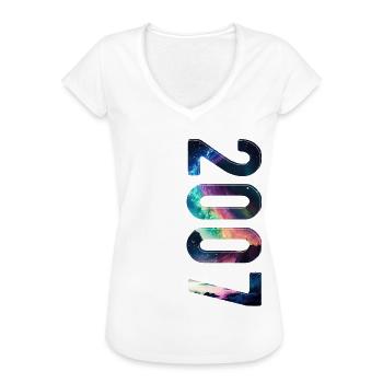 Limited Edition 2007 März Geburtstag Nordlichter - Frauen Vintage T-Shirt - Weiß - Vorne