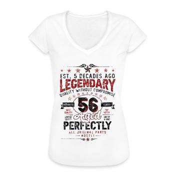 Vintage Legendary - Aged perfectly 56. Geburtstag - Frauen Vintage T-Shirt - Weiß - Vorne