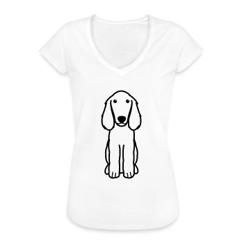 Boykin Spaniel Dog Cartoon Kawaii Illustration - T-shirt vintage Femme - blanc - Devant - Danielle (179cm)