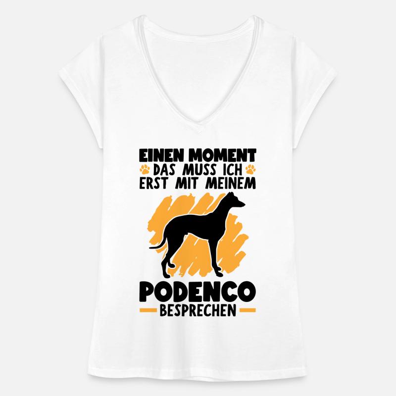 Mit Podenco besprechen spanischer Jagdhund Frauen Vintage T-Shirt