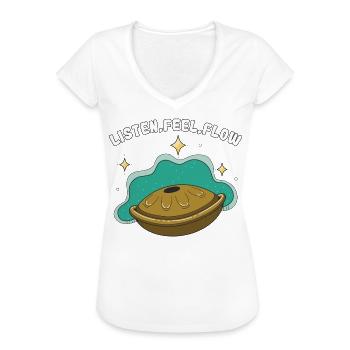 Handpan Spruch Percussion Instrument Geschenk - Frauen Vintage T-Shirt - Weiß - Vorne
