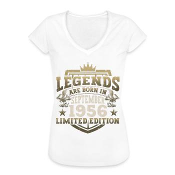 Legende September 1956 66. Geburtstag Geschenk Fun - Frauen Vintage T-Shirt - Weiß - Vorne