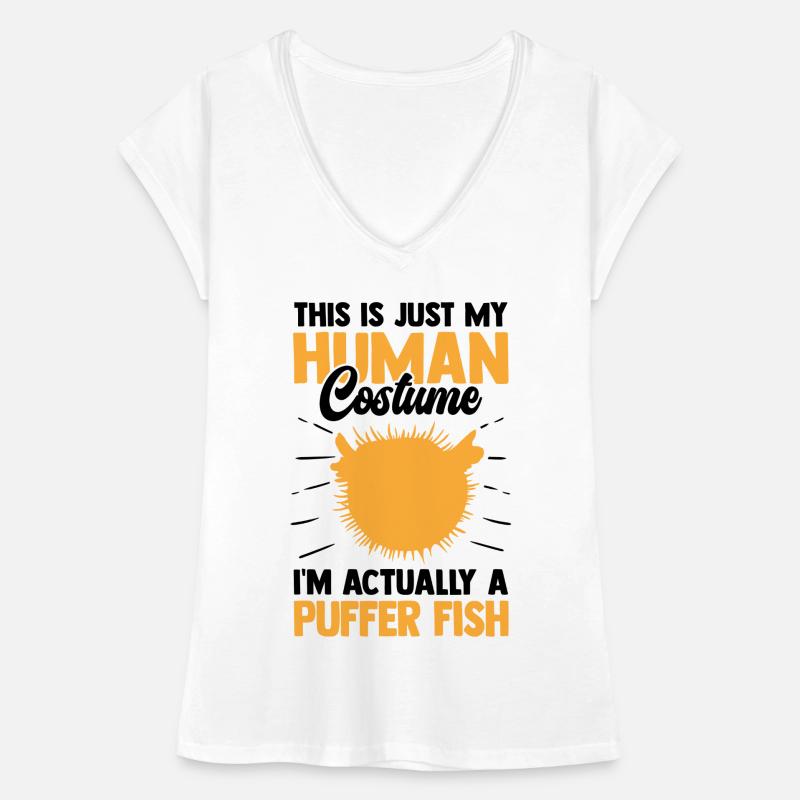 Juste un costume de poisson-globe poisson géant T-shirt vintage Femme