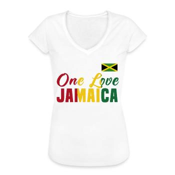 one love jamaica - Frauen Vintage T-Shirt - Weiß - Vorne