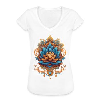 Feder Mandala Traumfänger Spirituelles Design - Frauen Vintage T-Shirt - Weiß - Vorne