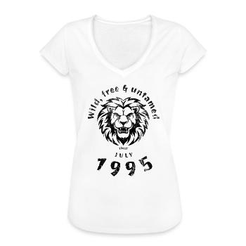 30. Geburtstag Wild, free & untamed since 07/1995 - Frauen Vintage T-Shirt - Weiß - Vorne