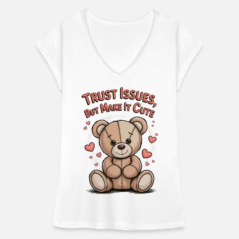 Trust Issues Teddy Bär Shirt Frauen Vintage T-Shirt