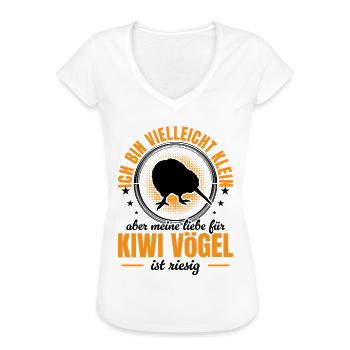 Kiwi Vogel ist klein Neuseeland Kiwi Vogel - Frauen Vintage T-Shirt - Weiß - Vorne