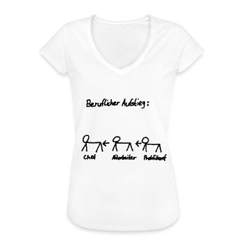 Beruflicher Aufstieg, Lustiger Comic, Geschenk Job - Frauen Vintage T-Shirt - Weiß - Vorne - Danielle (179cm)