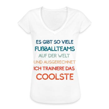 Das beste Fußballteam - Frauen Vintage T-Shirt - Weiß - Vorne