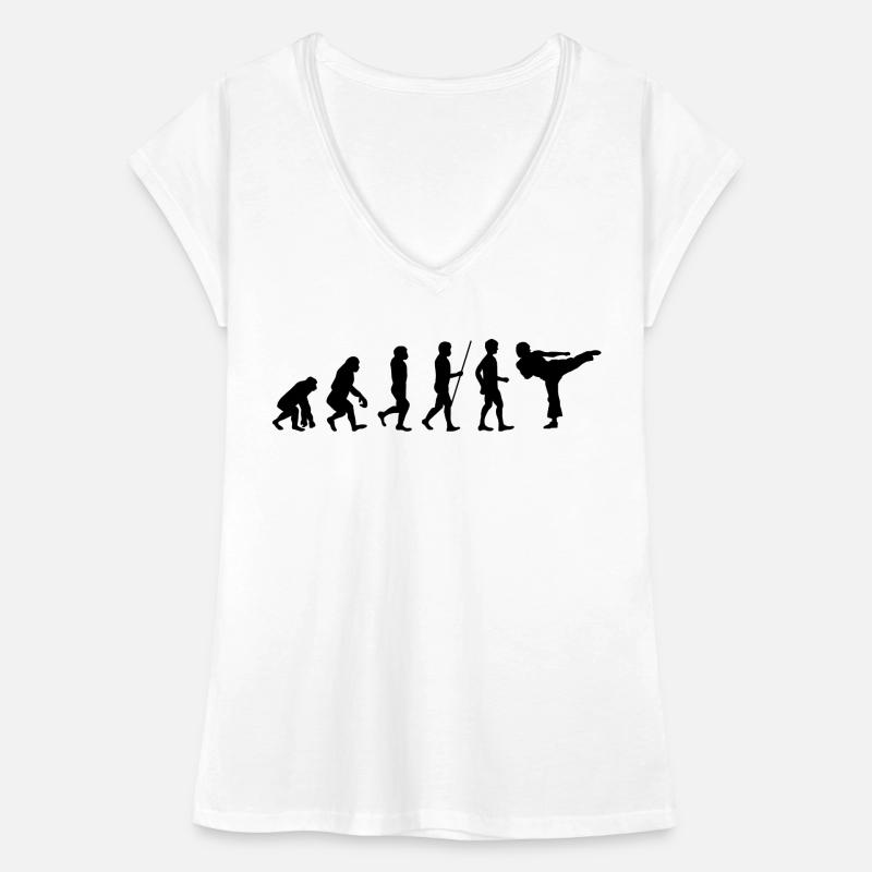 KARATE Evolution Arts Martiaux Kickboxing Bruce Lee T-shirt vintage Femme
