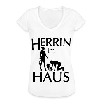 Frau die Herrin im Haus - Frauen Vintage T-Shirt - Weiß - Vorne