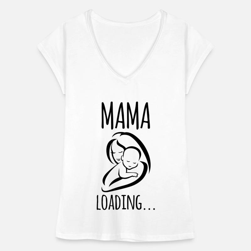 Maman 2019 loading mami naissance bébé T-shirt vintage Femme