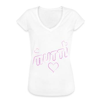Mama Mutti - Frauen Vintage T-Shirt - Weiß - Vorne