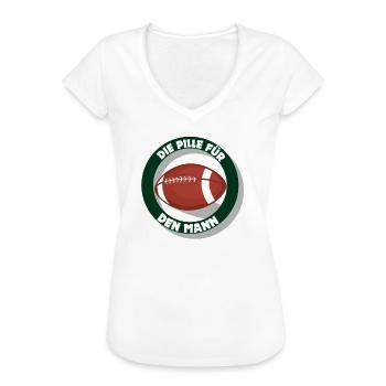 Football - Die Pille für den Mann Geschenkidee - Frauen Vintage T-Shirt - Weiß - Vorne