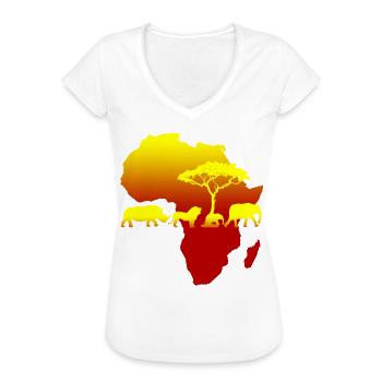 Africa - Frauen Vintage T-Shirt - Weiß - Vorne