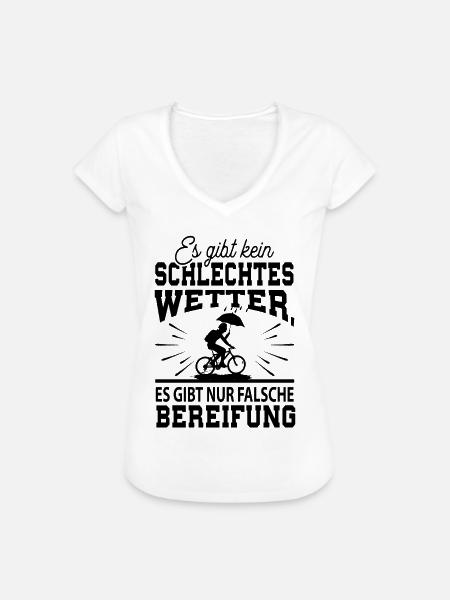 Fahrrad Fahren - Frauen Vintage T-Shirt - Weiß