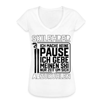 Skilehrer Wintersport - Frauen Vintage T-Shirt - Weiß - Vorne - Danielle (179cm)