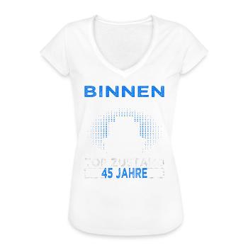 Binnenschiffer 45 Jahre - Boot Kapitän - Frauen Vintage T-Shirt - Weiß - Vorne