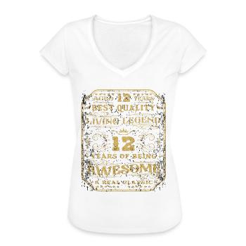 12 Geburtstag 12 Jahre Mann 12 jahre legende 12 - Frauen Vintage T-Shirt - Weiß - Vorne