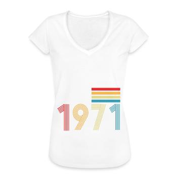 Awesome Since 1971 Geburtstag 1971 Vintage 1971 - Frauen Vintage T-Shirt - Weiß - Vorne