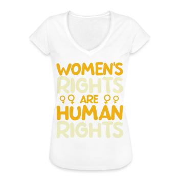 Womens Rights Are Human Rights - Frauen Vintage T-Shirt - Weiß - Vorne