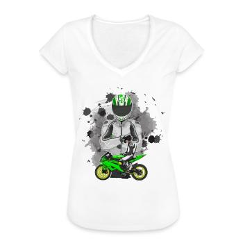 Motorcycle Lifestyle / Motorrad / Motorräder biker - Frauen Vintage T-Shirt - Weiß - Vorne