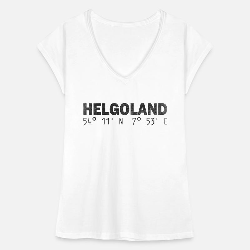 Heligoland Coordinates GPS Women's Vintage T-Shirt