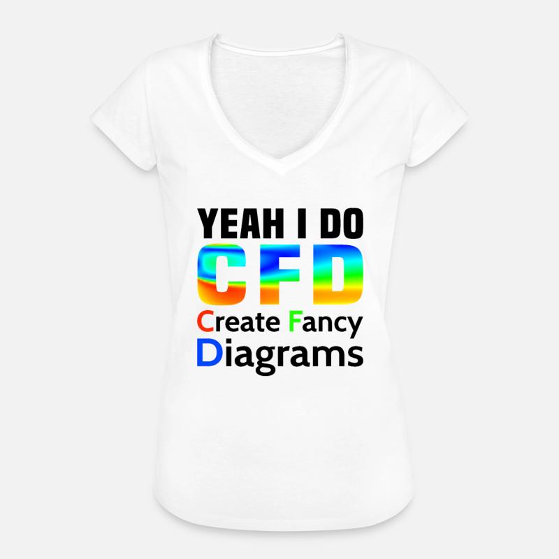 Yes, I make CFD funny Fluid Dynamics Engineer - Women's Vintage T-Shirt - white