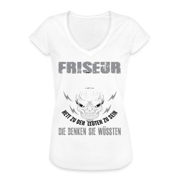 Friseur Friseure Haare Friseur lustig Spruch - Frauen Vintage T-Shirt - Weiß - Vorne