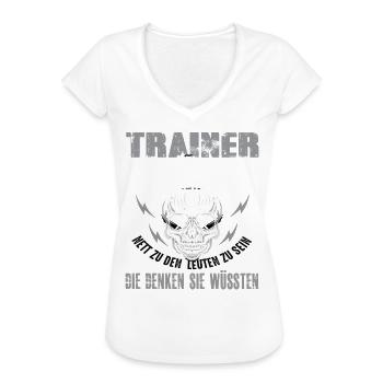 Trainer - Frauen Vintage T-Shirt - Weiß - Vorne