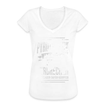 Pyrotechnik ist doch kein Verbrechen - Meme Spruch - Frauen Vintage T-Shirt - Weiß - Vorne