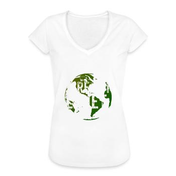 There Is No Planet B - Globus - Frauen Vintage T-Shirt - Weiß - Vorne